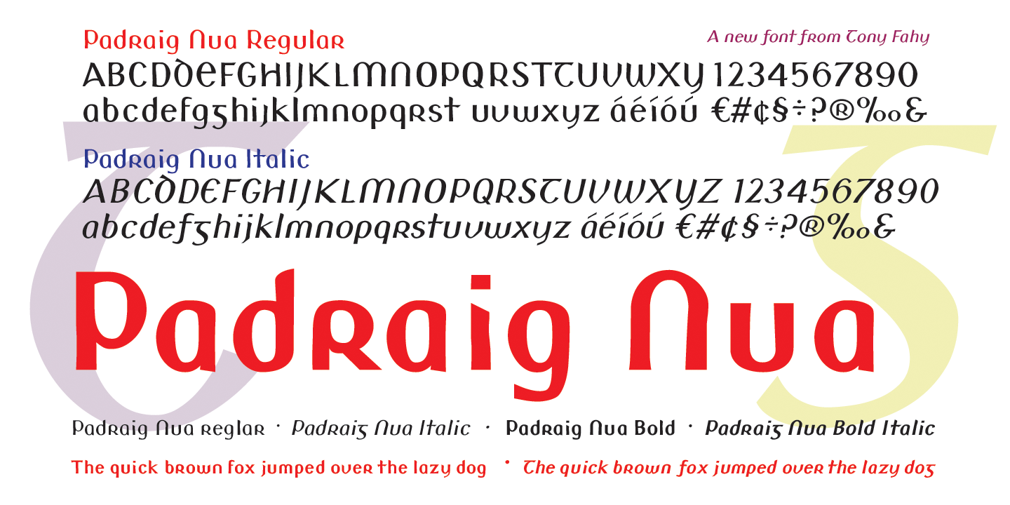 Padraig Nua Font preview